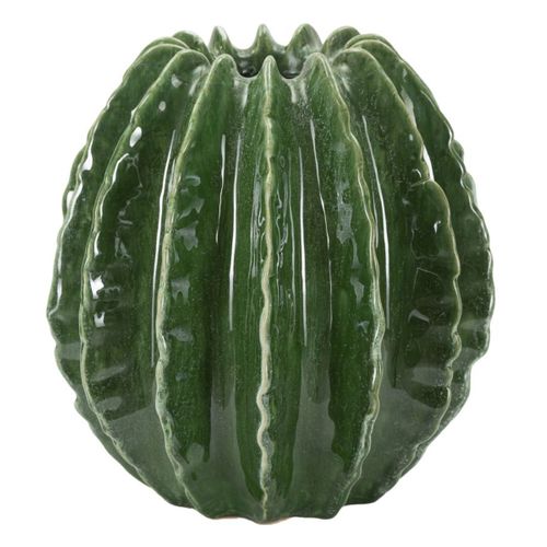 Vase Décoratif Mf820, Céramique, Vert, 23,5x23,5x24,5 Cm