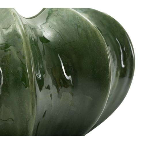 Vase Décoratif Mf834, Céramique, Vert, 31x31x16 Cm