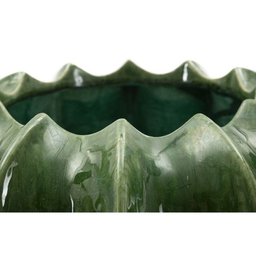 Vase Décoratif Mf834, Céramique, Vert, 31x31x16 Cm
