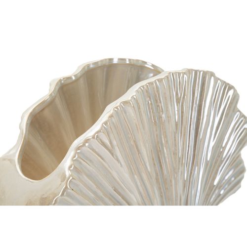 Vase Décoratif Mf843, Céramique, Blanc, 35,5x11,5x27 Cm