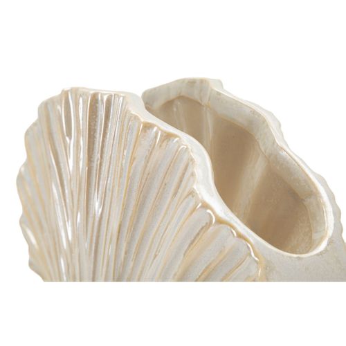 Vase Décoratif Mf851, Céramique, Blanc, 27x8x19 Cm