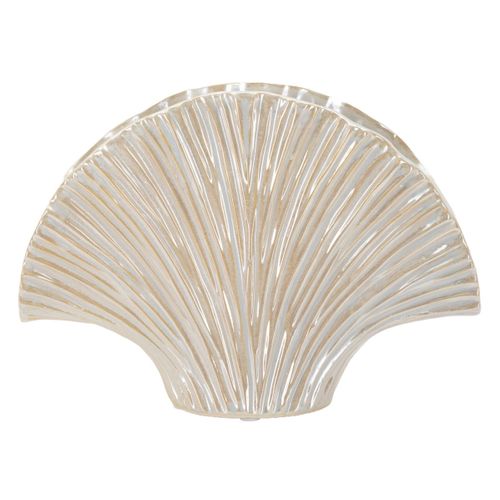 Vase Décoratif Mf851, Céramique, Blanc, 27x8x19 Cm