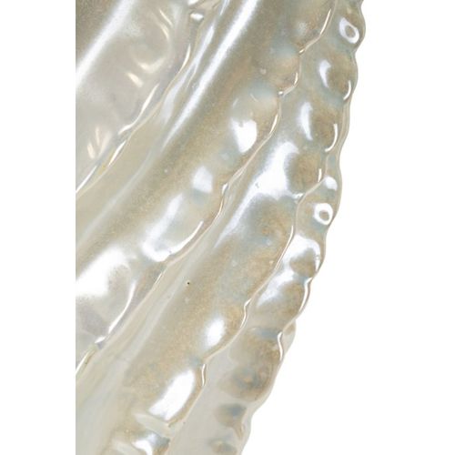 Vase Décoratif Mf812, Céramique, Blanc, 30x30x48 Cm