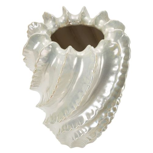 Vase Décoratif Mf812, Céramique, Blanc, 30x30x48 Cm