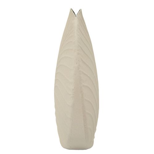 Vase Décoratif Mf833, Métal, Beige, 41,5x14x41,5 Cm
