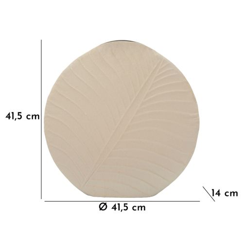 Vase Décoratif Mf833, Métal, Beige, 41,5x14x41,5 Cm