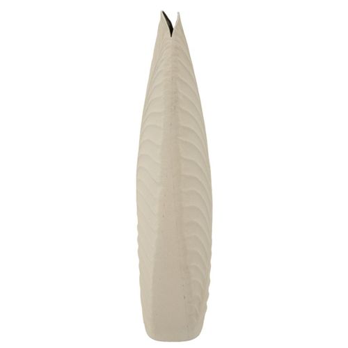 Vase Décoratif Mf830, Métal, Beige, 31x13x53,5 Cm