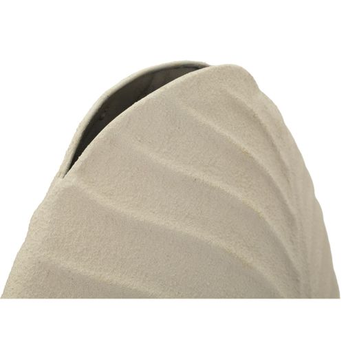 Vase Décoratif Mf809, Métal, Beige, 26x11x41 Cm