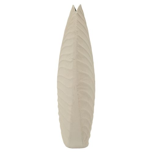 Vase Décoratif Mf809, Métal, Beige, 26x11x41 Cm