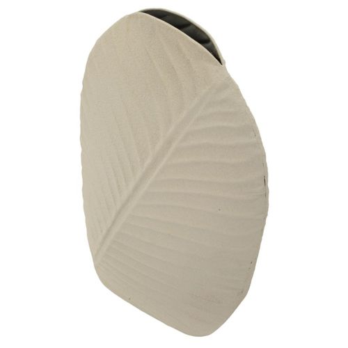 Vase Décoratif Mf809, Métal, Beige, 26x11x41 Cm