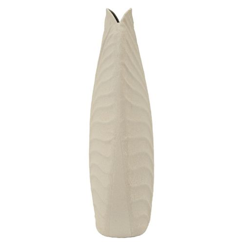 Vase Décoratif Mf847, Métal, Beige, 18x9,5x29,5 Cm