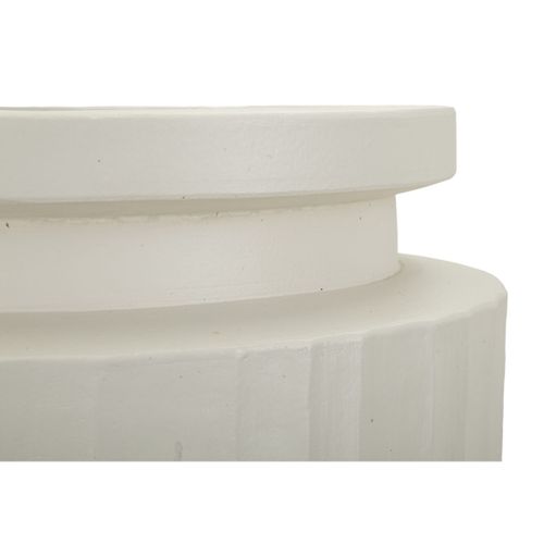 Vase Décoratif Mf808, Polyrésine, Beige, 32x32x80 Cm