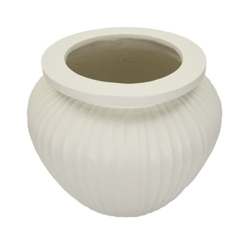 Vase Décoratif Mf810, Polyrésine, Beige, 48x48x38 Cm