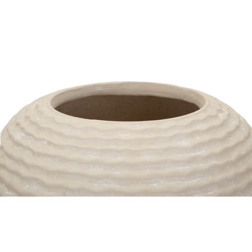 Vase Décoratif Mf818, Polyrésine, Beige, 30x30x38,5 Cm
