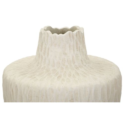 Vase Décoratif Mf819, Polyrésine, Beige, 29,5x29,5x57 Cm