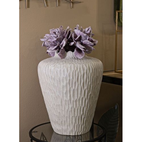 Vase Décoratif Mf823, Polyrésine, Beige, 32x32x40 Cm