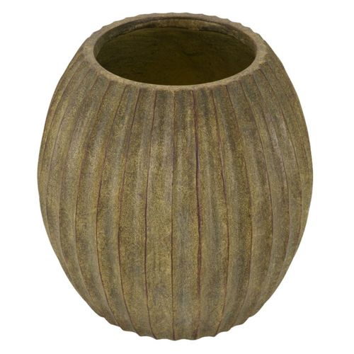 Vase Décoratif Mf815, Polyrésine, Vert, 32x32x32,5 Cm