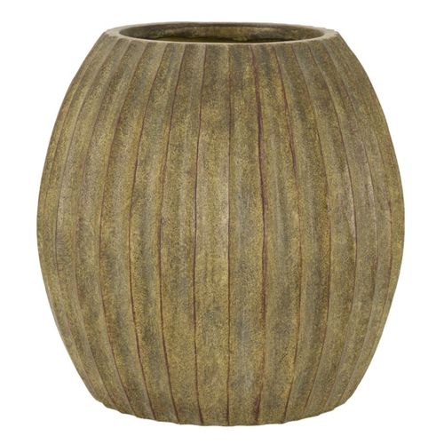 Vase Décoratif Mf815, Polyrésine, Vert, 32x32x32,5 Cm