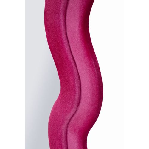 Miroir Avec Cadre Vague, Mdf, Rose, 60x4x160 Cm