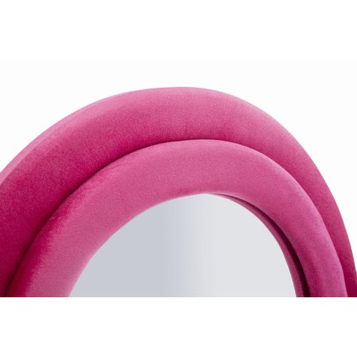 Miroir Avec Cadre Vague, Mdf, Rose, 60x4x160 Cm