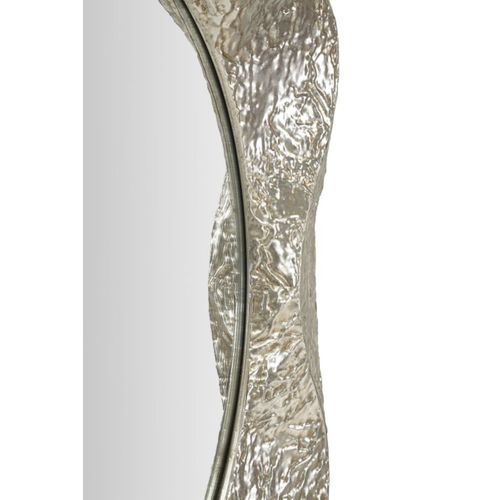 Miroir Avec Cadre Mf779, Métal, Argent, 104x7x104 Cm