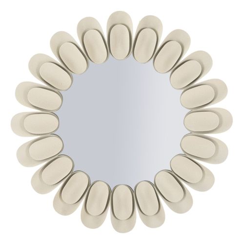 Miroir Avec Cadre Mf781, Métal, Beige, 85x85x6 Cm