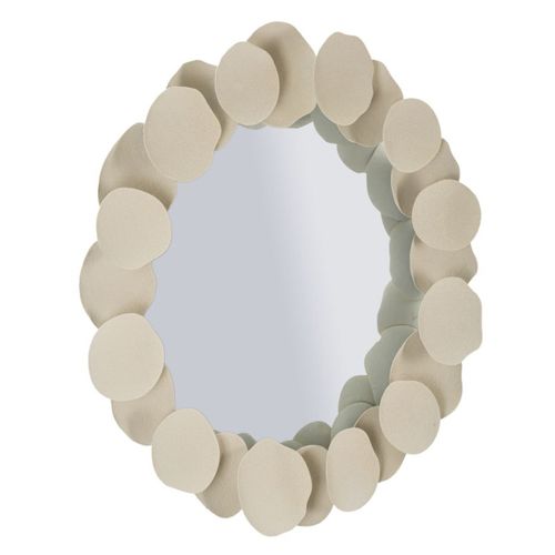 Miroir Avec Cadre Mf780, Métal, Beige, 85x7,5x85 Cm