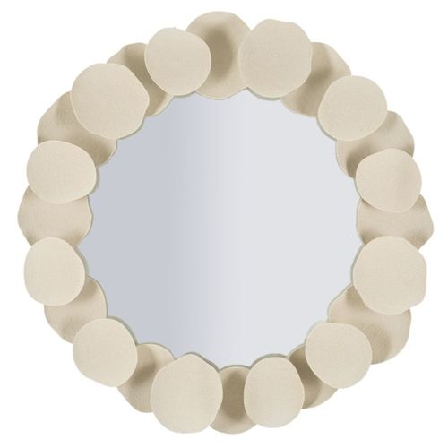Miroir Avec Cadre Mf780, Métal, Beige, 85x7,5x85 Cm