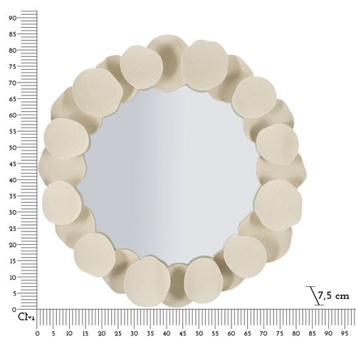 Miroir Avec Cadre Mf780, Métal, Beige, 85x7,5x85 Cm