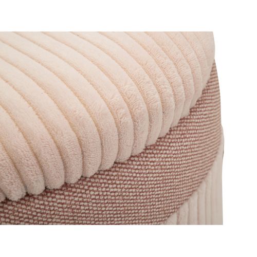 Lot De 3 Poufs Mf769, Mdf, Rose, 40,5x40,5x49,5 Cm