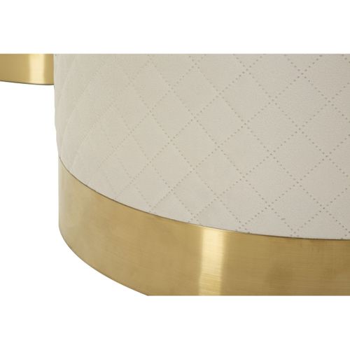 Lot De 3 Poufs Mf770, Bois, Beige, 60x60x80 Cm