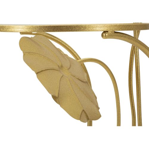 Table D'appoint Mf803, Métal, Or, 40x40x78 Cm