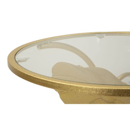 Table D'appoint Mf803, Métal, Or, 40x40x78 Cm