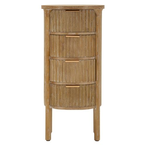 Commode à Tiroirs Mf751, Bois, Marron, 38x33,5x82 Cm