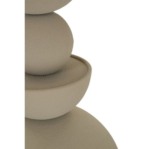 Table D'appoint Mf799, Métal, Beige, 40,5x40,5x42 Cm