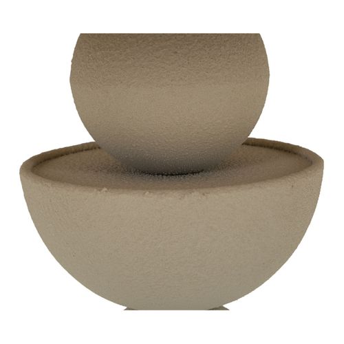 Table D'appoint Mf799, Métal, Beige, 40,5x40,5x42 Cm