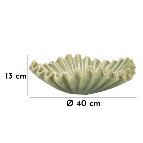 Plateau Mf855, Céramique, Vert, 40x40x13 Cm