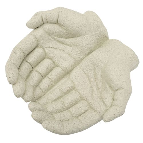 Plateau Mains, Polyrésine, Beige, 22,7x20x7,3 Cm