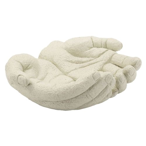 Plateau Mains, Polyrésine, Beige, 22,7x20x7,3 Cm