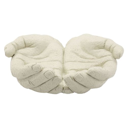 Plateau Mains, Polyrésine, Beige, 22,7x20x7,3 Cm