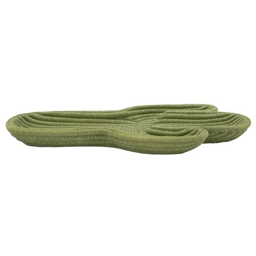 Plateau Cactus, Polyrésine, Vert, 34x3x20 Cm