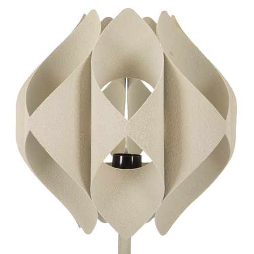 Lampe à Poser Mf763, Métal, Beige, 28x28x57 Cm