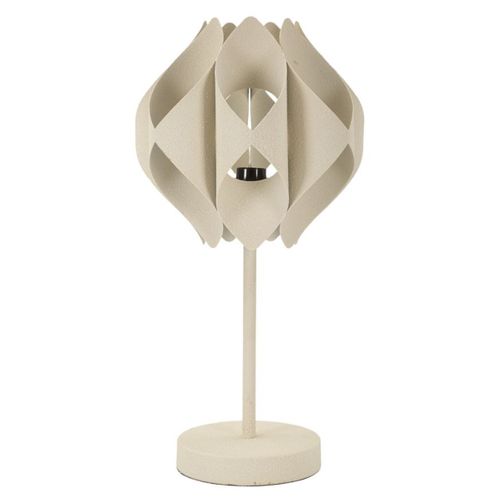 Lampe à Poser Mf763, Métal, Beige, 28x28x57 Cm