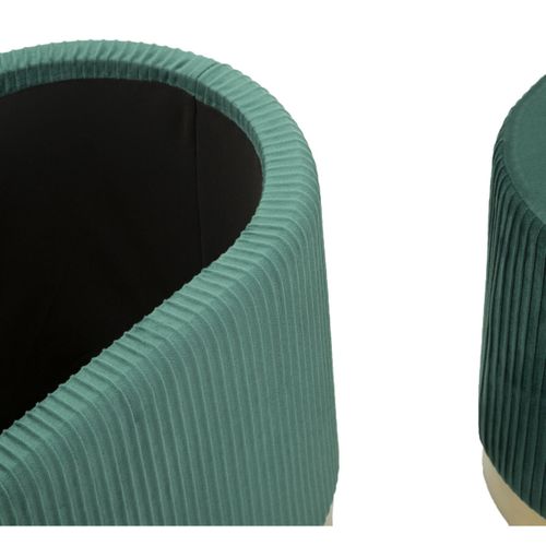 Banc Avec Rangement Mf876, Polyester, Vert, 80x37x42 Cm