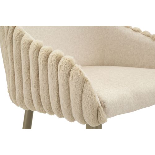 Lot De 2 Tabourets Hauts Mf881, Polyester, Beige, 52x46x111 Cm