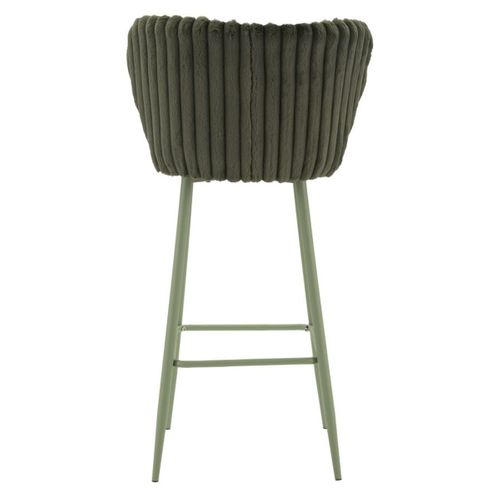 Lot De 2 Tabourets Hauts Mf884, Polyester, Vert, 55x58x106 Cm
