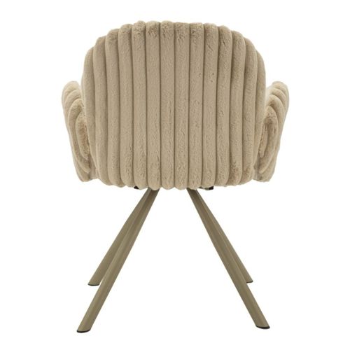 Lot De 2 Chaises Mf887, Polyester, Beige, 64x68x83 Cm