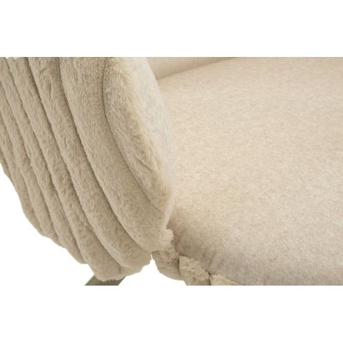 Lot De 2 Chaises Mf887, Polyester, Beige, 64x68x83 Cm