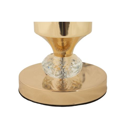 Lampe à Poser Mf905, Tissu, Blanc, 30x30x52 Cm