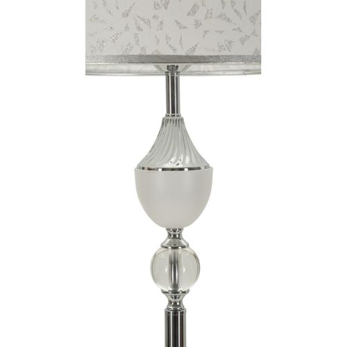 Lampadaire Mf906, Tissu, Argent, 40x40x158 Cm